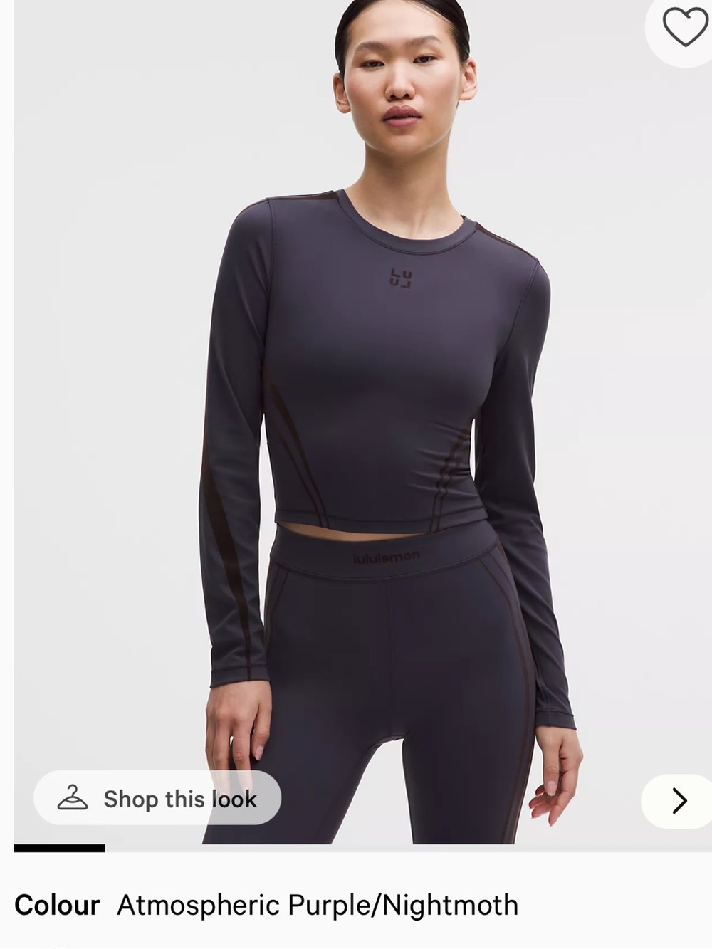 NWT lululemon Wunder Train Cropped Long-Sleeve Shirt - Flocked
